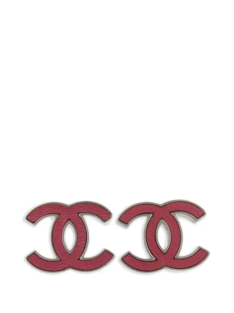 CHANEL Pre-Owned CC pink earrings