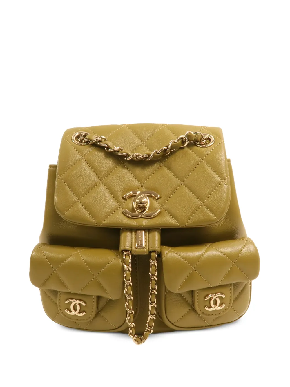 CHANEL Pre-Owned CC Duma backpack - Green