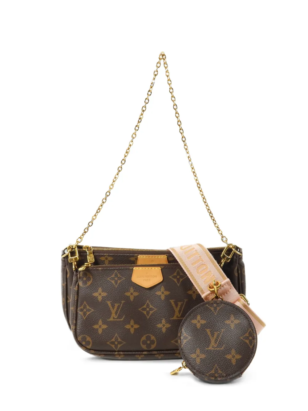Louis Vuitton Pre-Owned Borsa a spalla Multi Pochette Accessoires Monogram - Marrone