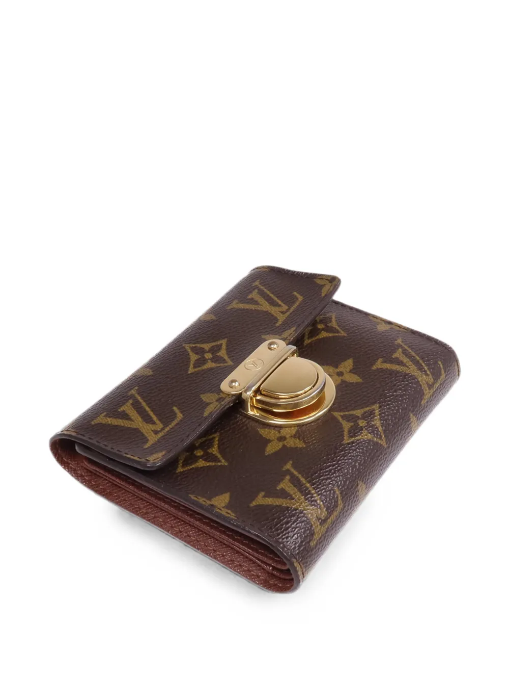 Louis Vuitton Pre-Owned Joy portemonnee met monogram-patroon Bruin