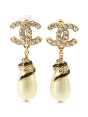 CHANEL Pre-Owned 1980s パール ピアス | ゴールドトーン | FARFETCH JP