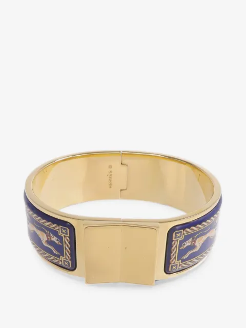 Hermès Pre-Owned enamel dog-print bracelet