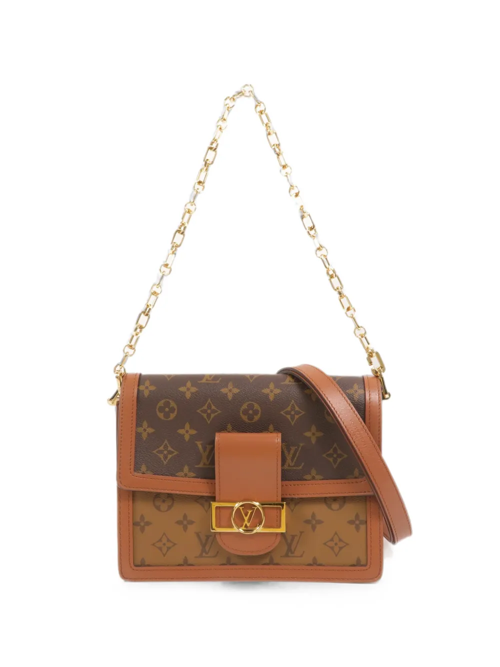 Louis Vuitton Pre-Owned Borsa a spalla Dauphine MM Monogram Reverse - Marrone