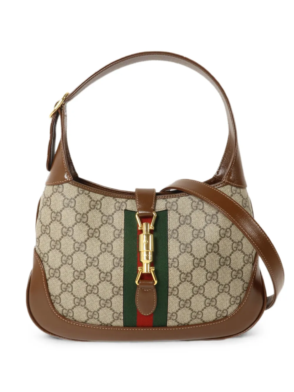 Gucci Pre-Owned Borsa a spalla Jackie 1961 piccola in tessuto GG Supreme - Toni neutri