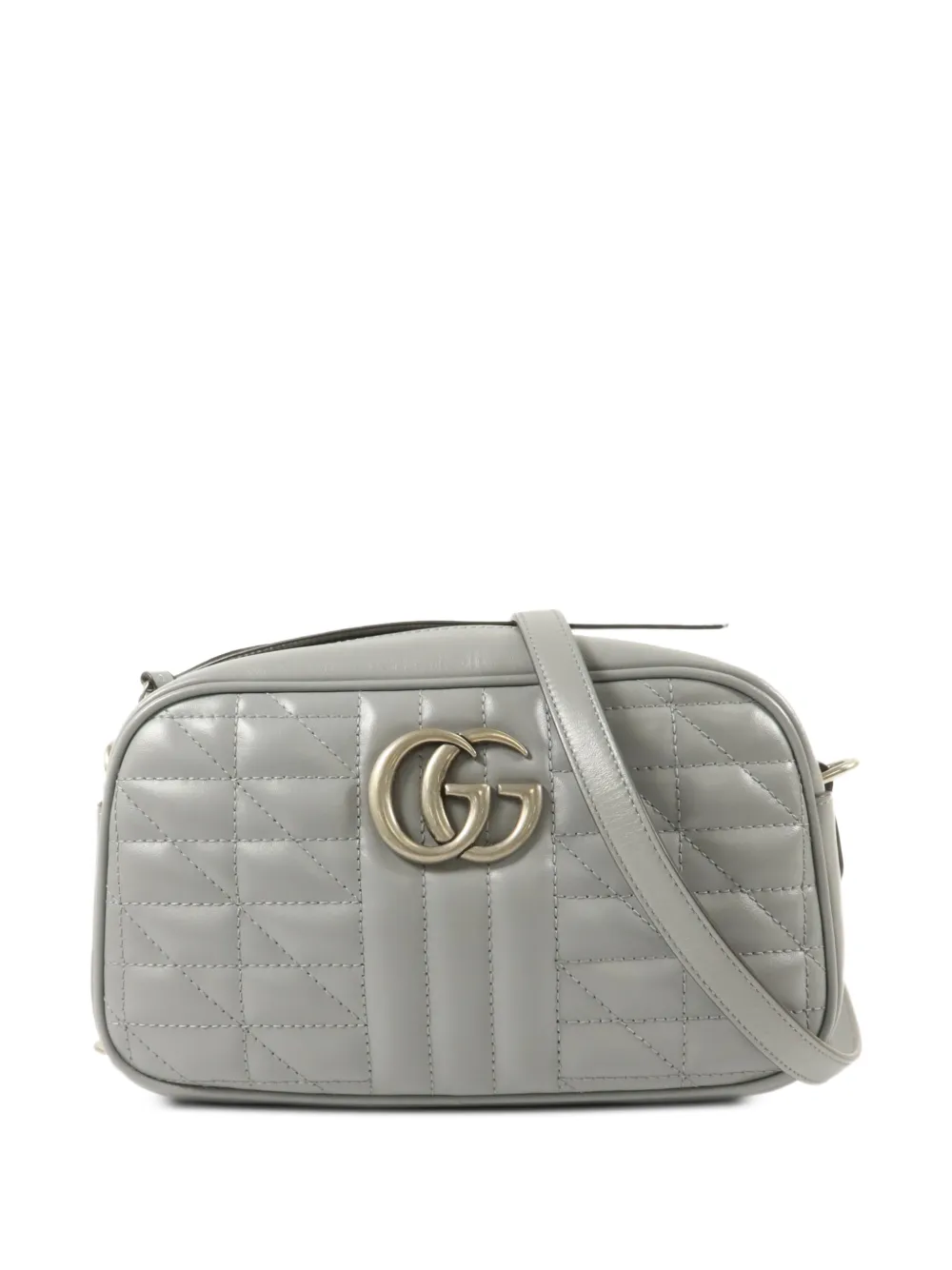 Gucci Pre-Owned Borsa a spalla GG Marmont Super - Grigio