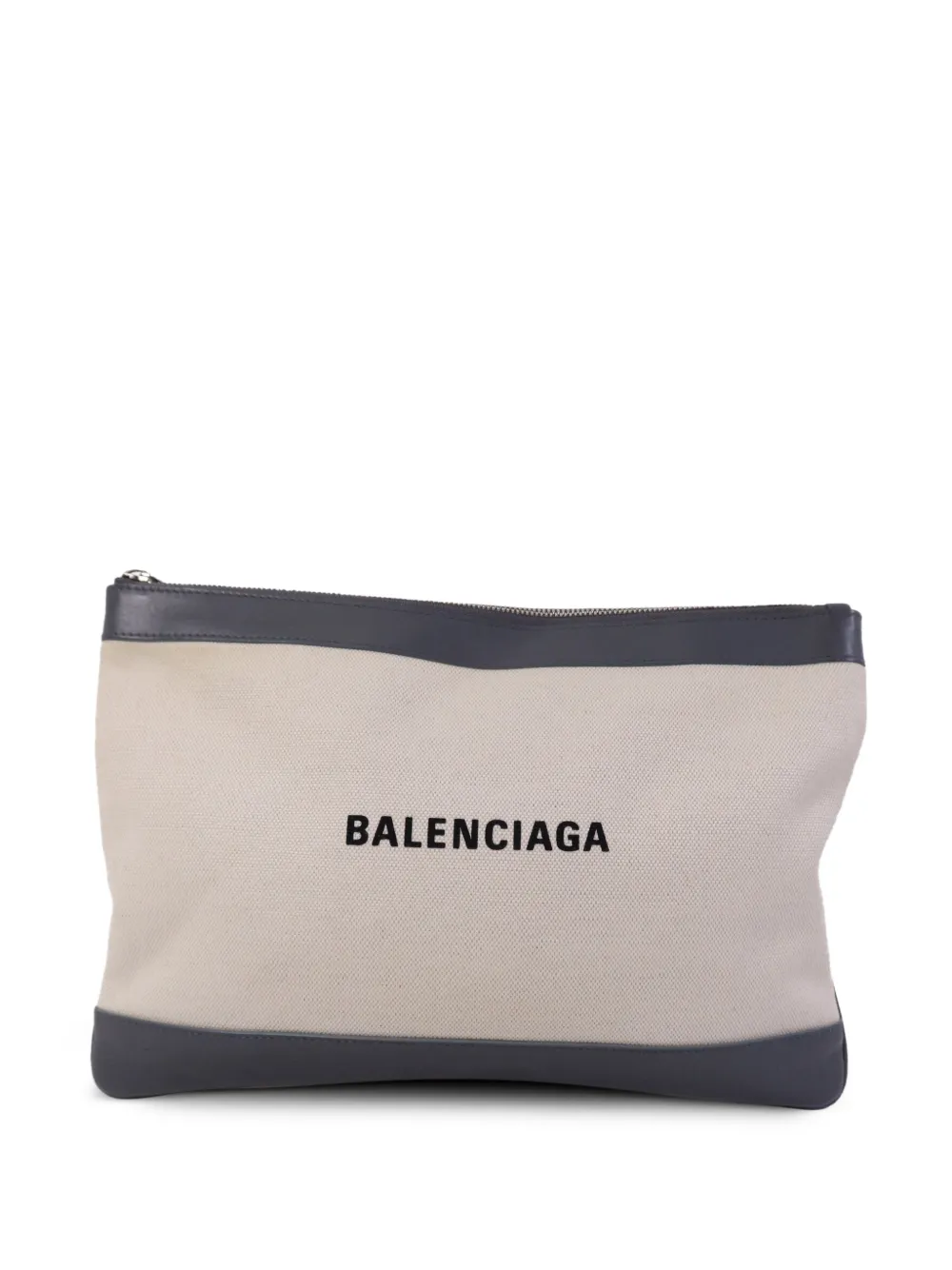 Balenciaga Pre-Owned Navy Clip M Clutch - Grau