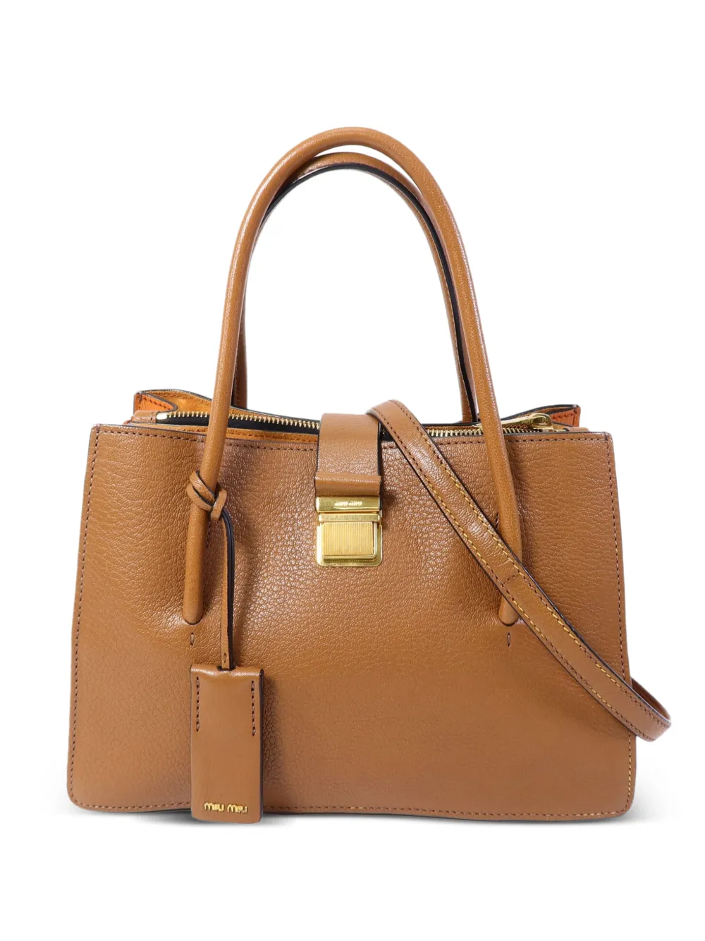 Miu Miu Pre-Owned Borsa a spalla in pelle - Toni neutri