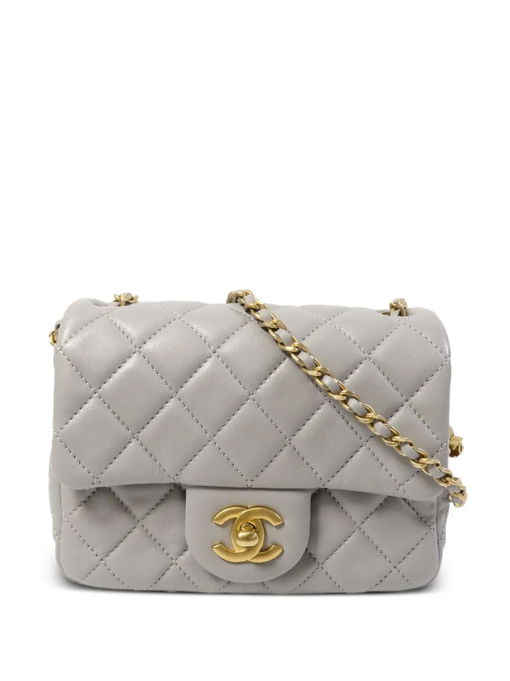 CHANEL Pre-Owned quilted CC turn-lock shoulder bag - Grigio