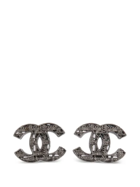 CHANEL Pre-Owned أقراط بشعار C متداخل