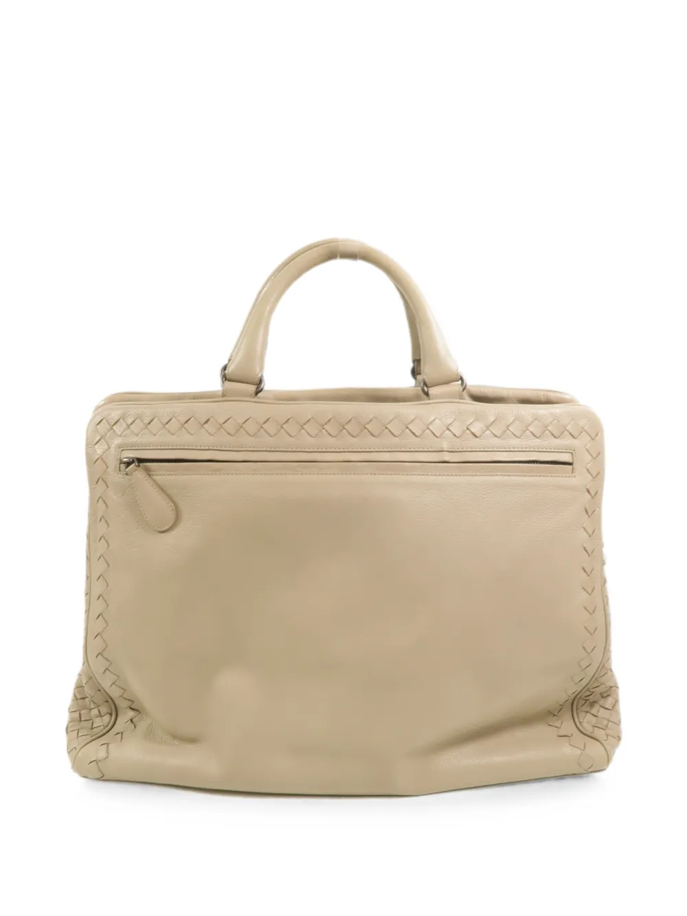 Bottega Veneta Pre-Owned Intrecciato leren shopper Beige