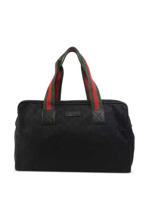 Gucci Pre-Owned GG canvas Web-stripe Boston bag