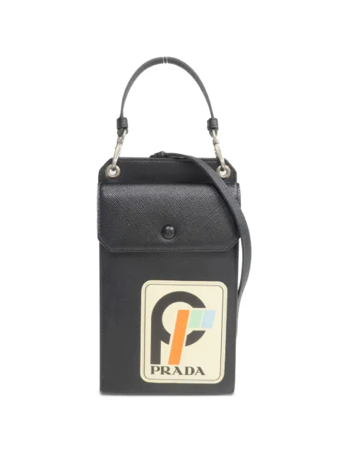 Prada Pre-Owned Saffiano-leather mini phone pouch