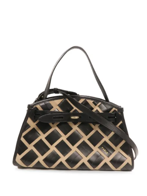 Furla interwoven leather shoulder bag