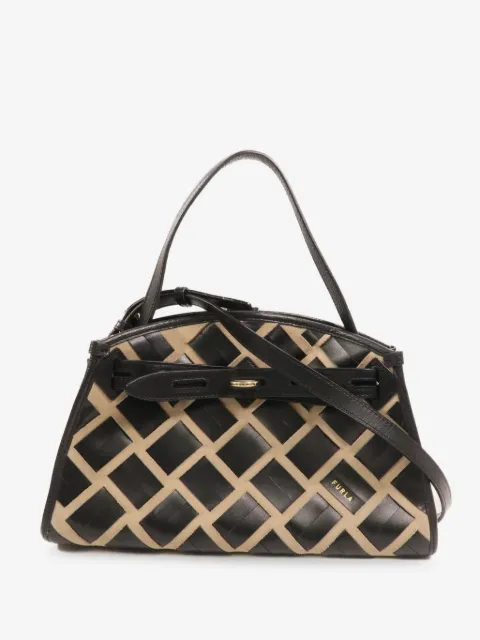 Furla bolsa de hombro con diseño entretejido