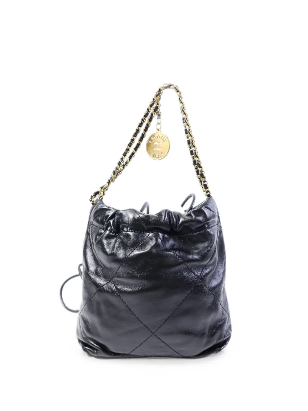 CHANEL Pre-Owned mini 22 leather shoulder bag - Black