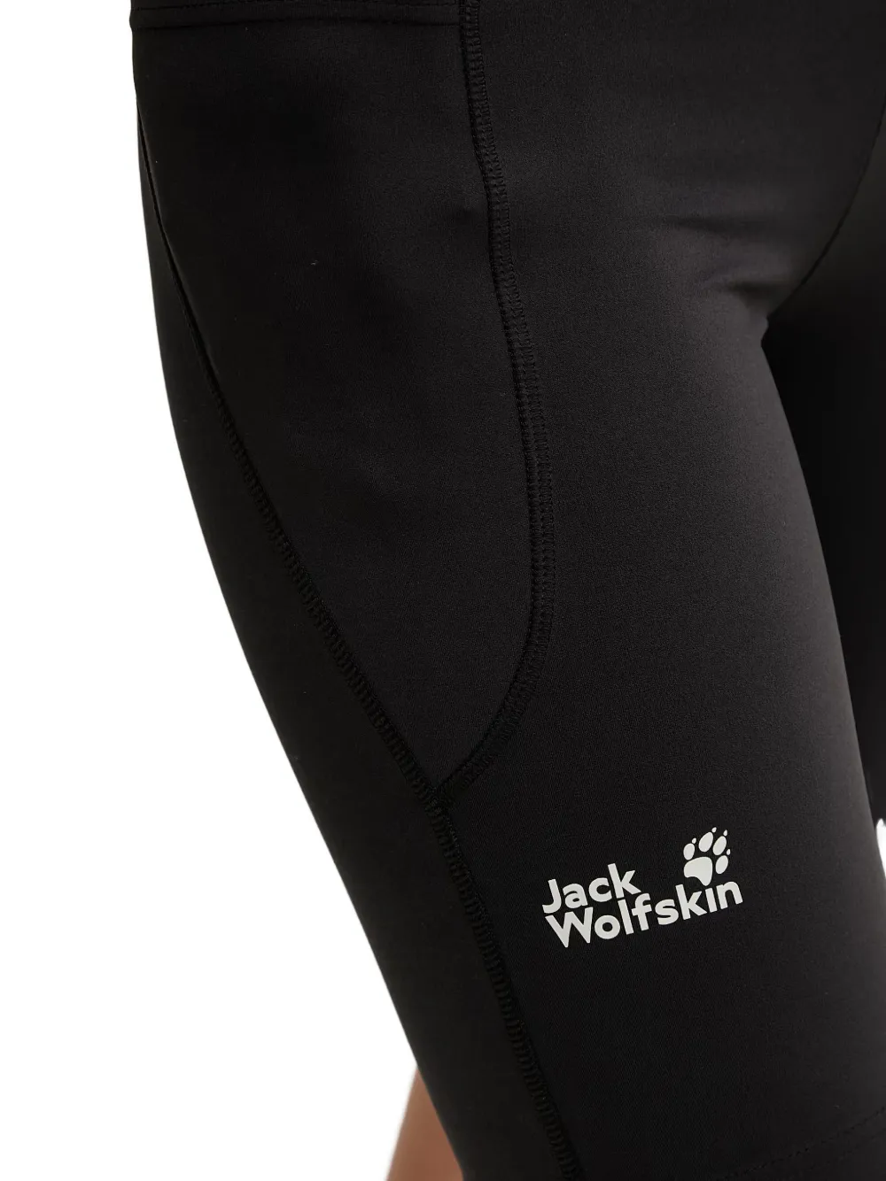JACK WOLFSKIN Fietsshorts met logoprint Zwart