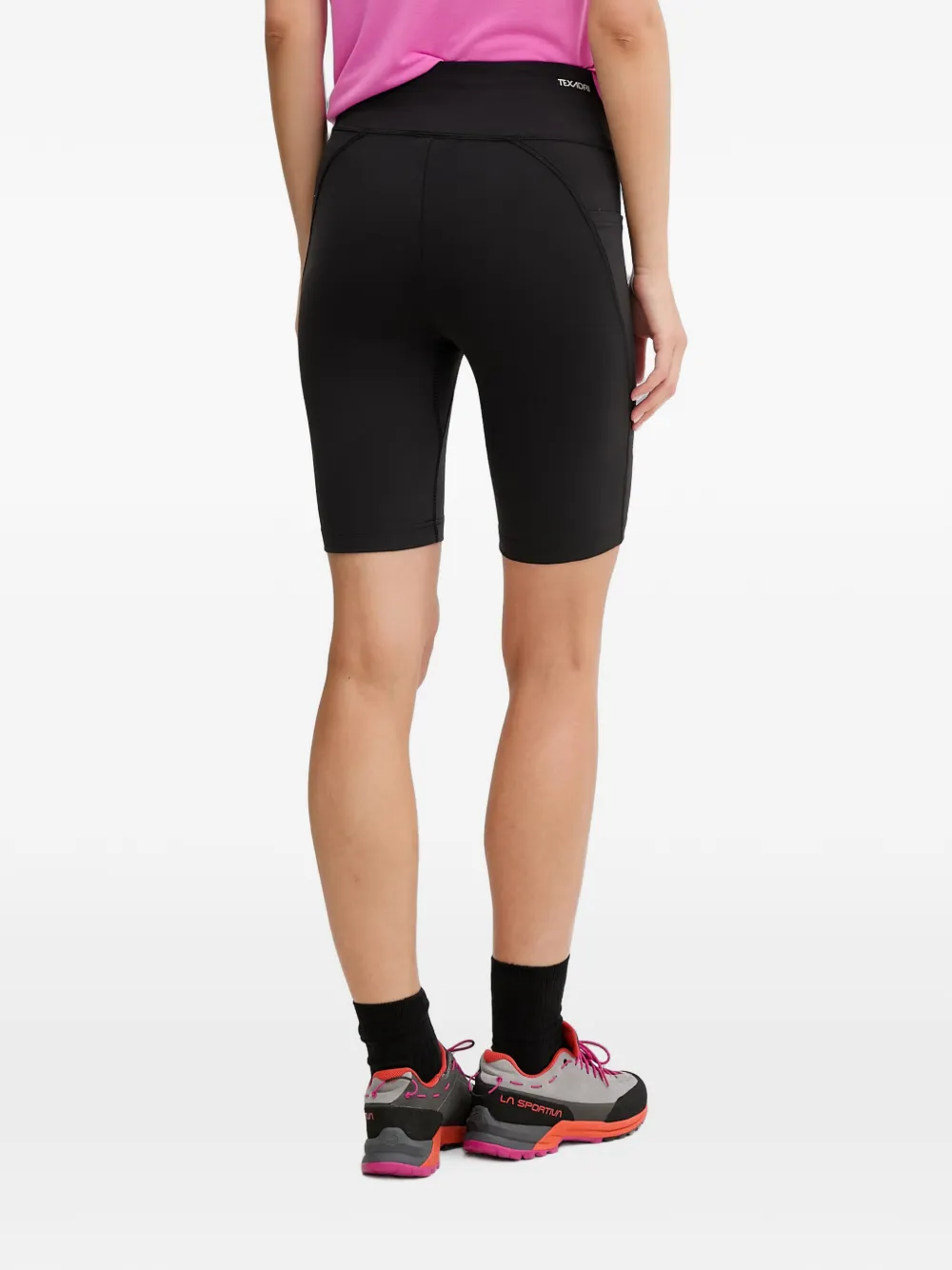 JACK WOLFSKIN Fietsshorts met logoprint Zwart