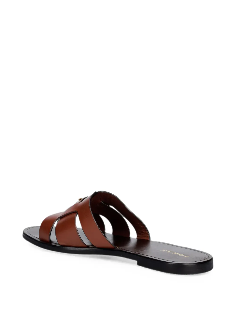 JONAK PARIS Weil logo-plaque cut-out sandals Bruin