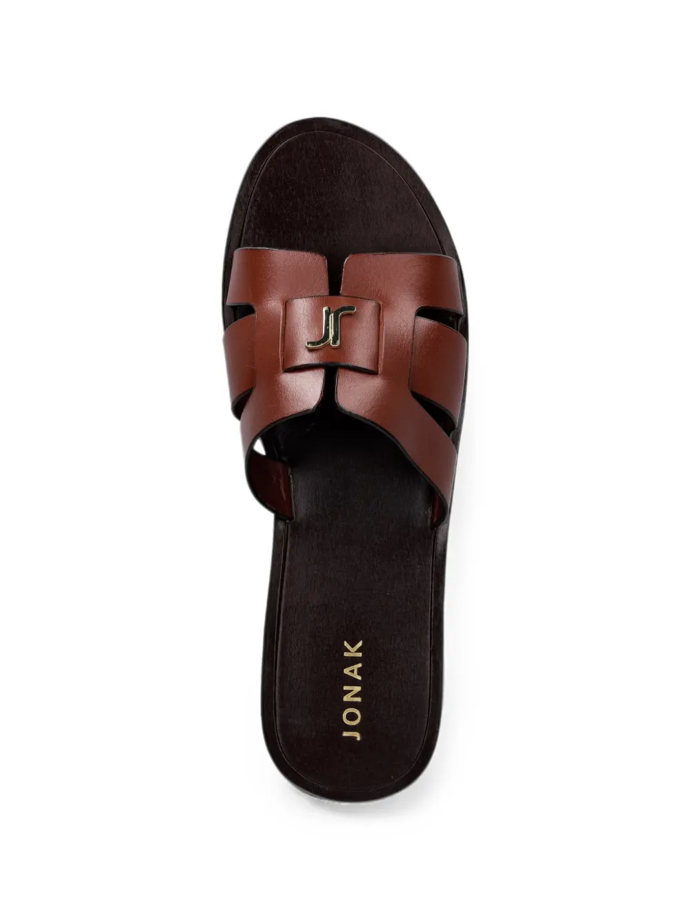 JONAK PARIS Weil logo-plaque cut-out sandals Bruin