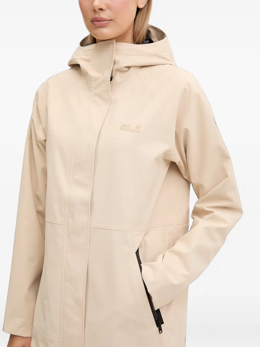JACK WOLFSKIN Onera 2L jas met capuchon en rits Beige