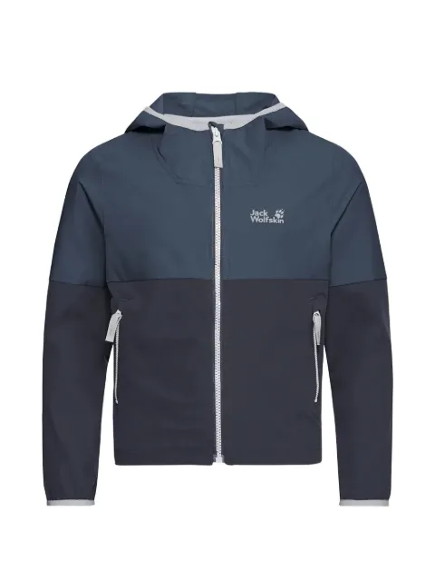 JACK WOLFSKIN colour-block hooded jacket