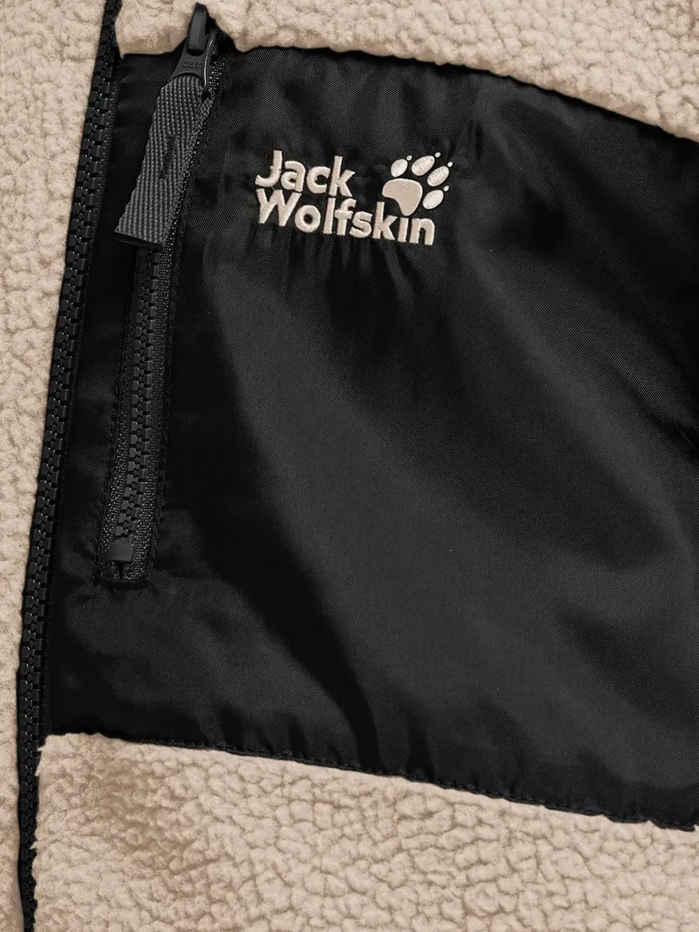 JACK WOLFSKIN Lite Curl Fz K fleecejack met rits Beige