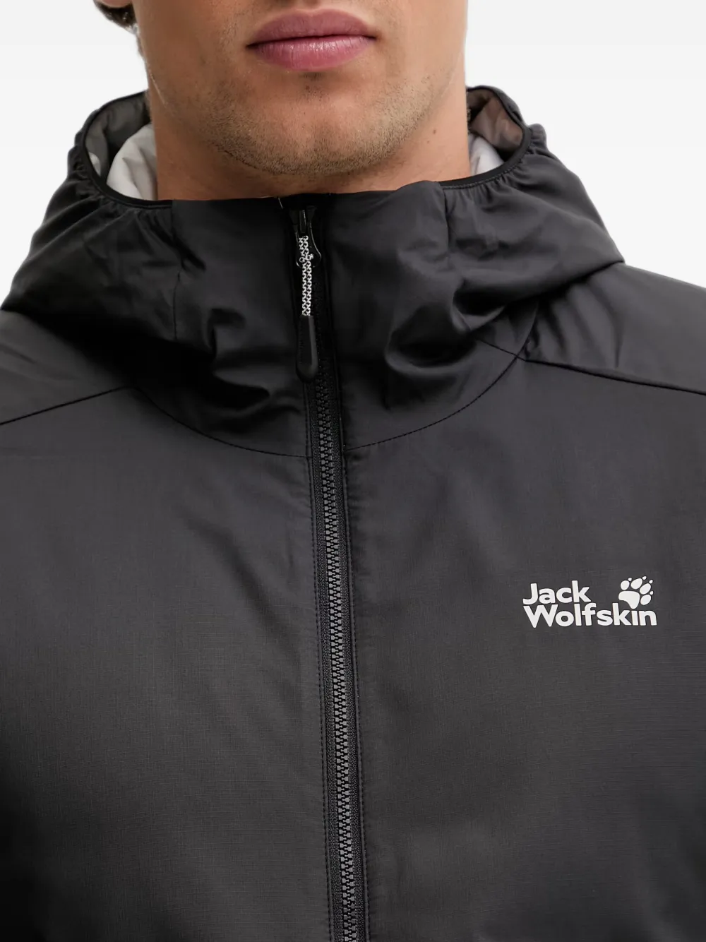 JACK WOLFSKIN Trainingsjack met capuchon Zwart