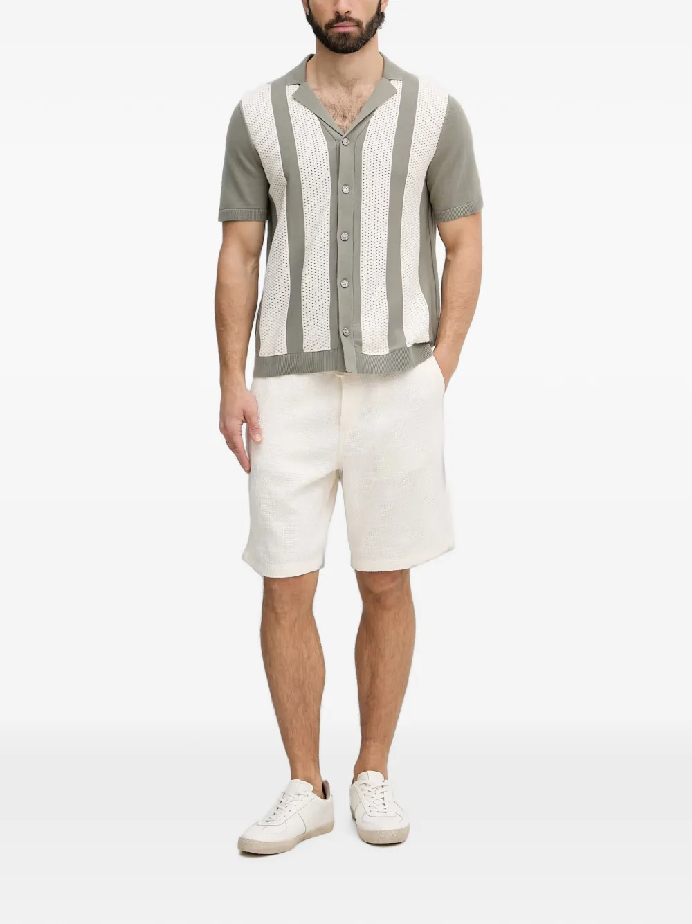 Joop! Riv shorts met trekkoord Beige