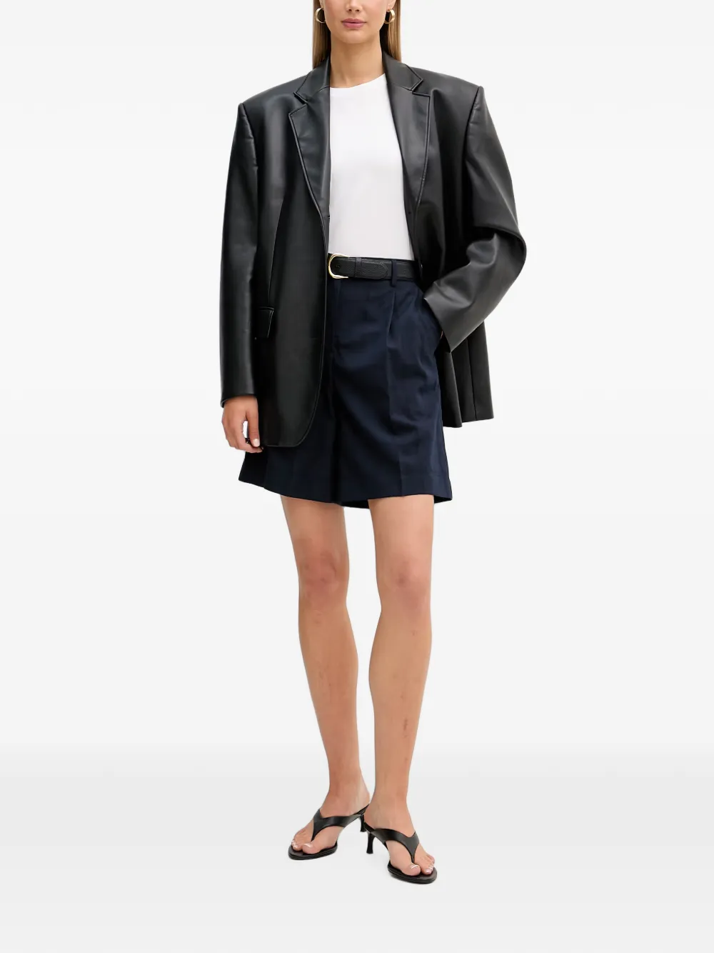 Iceberg Geplooide shorts met geruit patroon Blauw