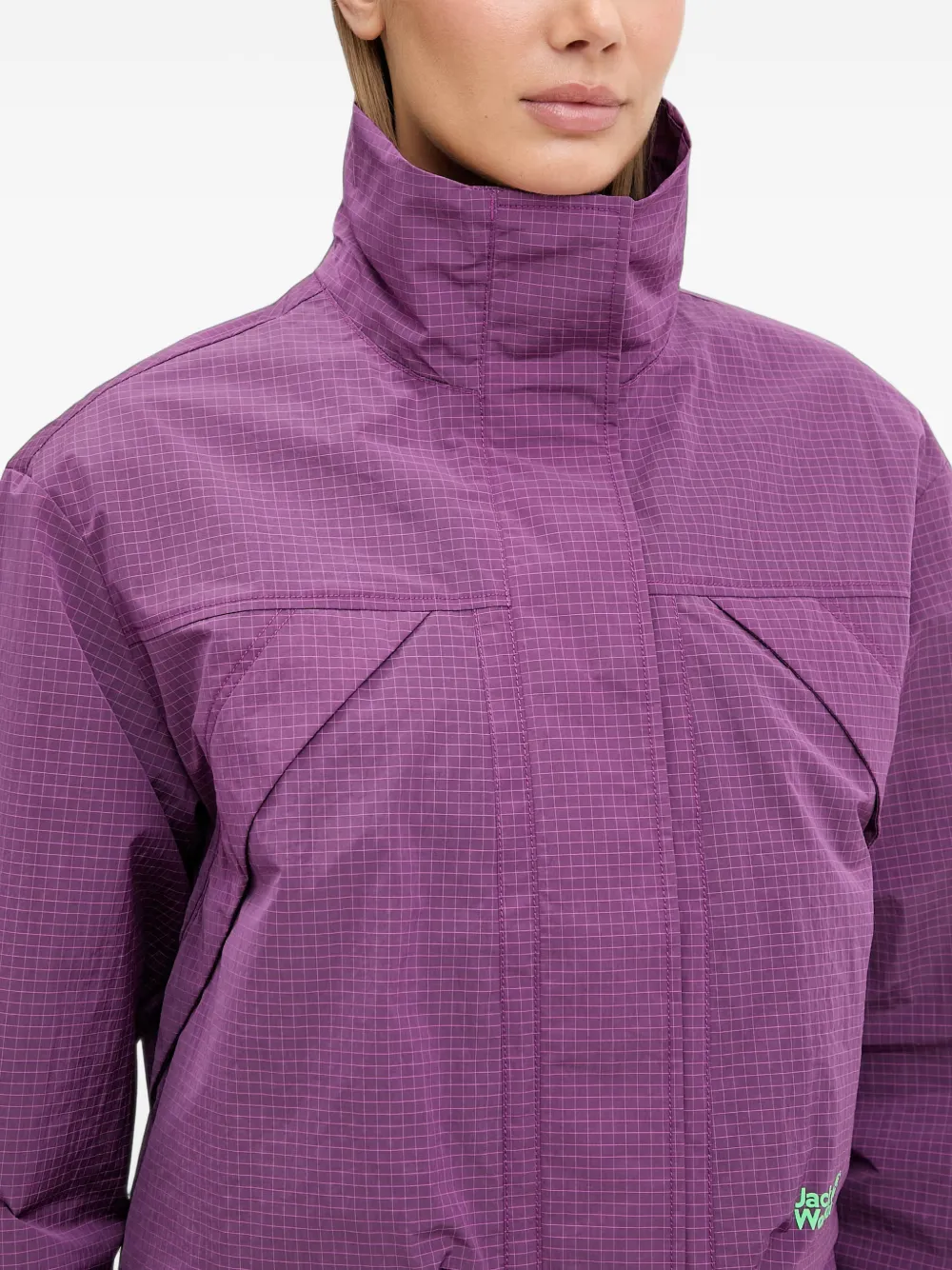 JACK WOLFSKIN FindI The Wild regenjack met logo-print Paars