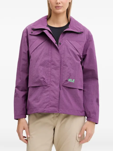 JACK WOLFSKIN FindI The Wild logo-print rain jacket