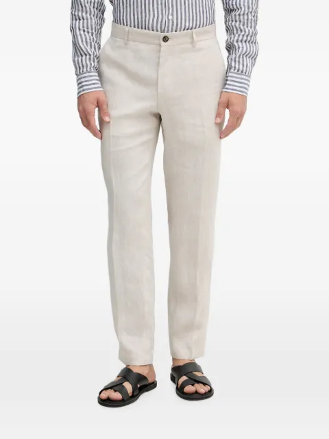 Joop! Hank pressed-crease logo-patch trousers