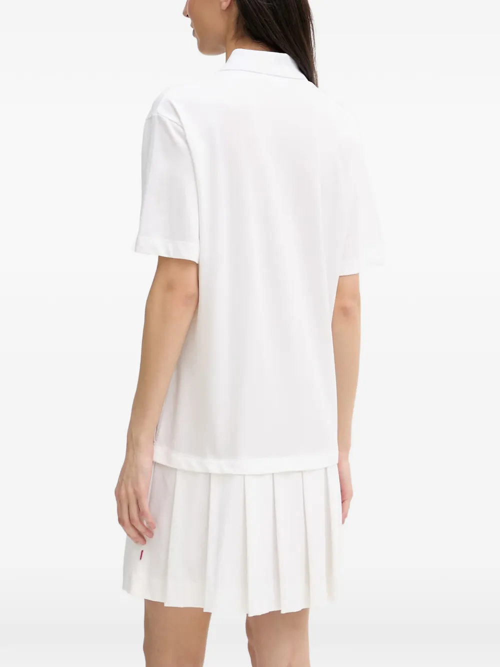 Joop! Talena mini-polojurk met plooien Wit