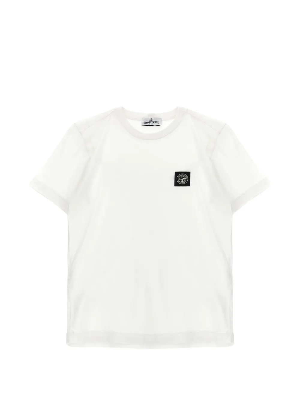Stone Island Junior Compass logo-patch T-shirt - Bianco