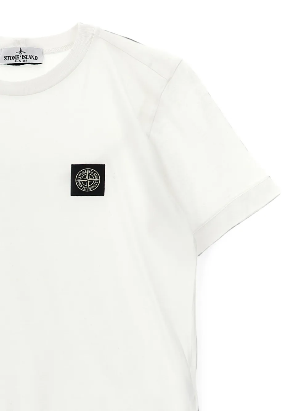 Stone Island Junior T-shirt met Compass-logopatch Wit