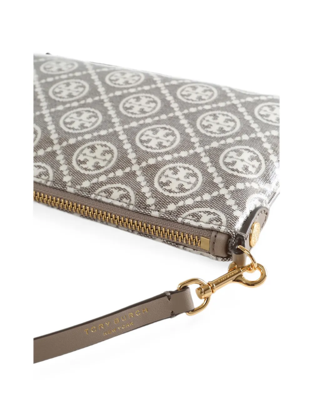 Tory Burch Schoudertas met monogram-print Grijs