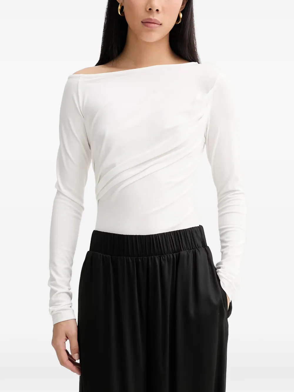 La Mania Enza asymmetric draped top