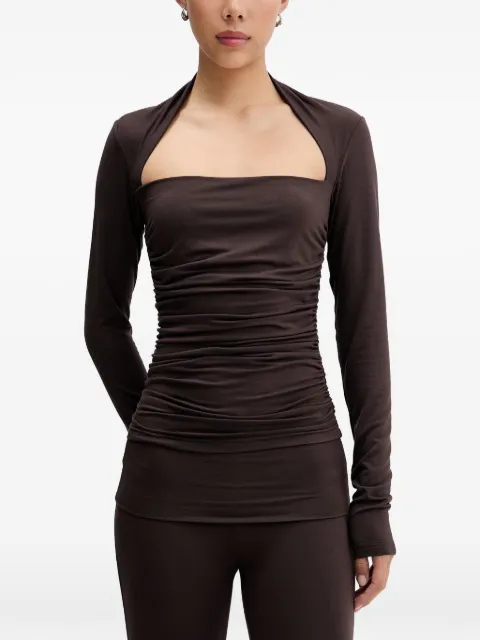 La Mania Sorrel ruched cut-out top