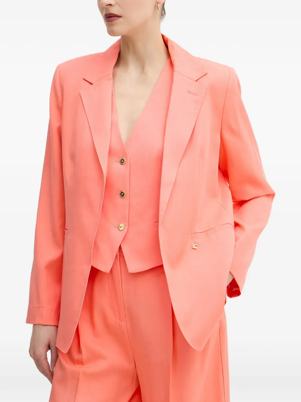 Lola Casademunt notched-lapel blazer - Arancione
