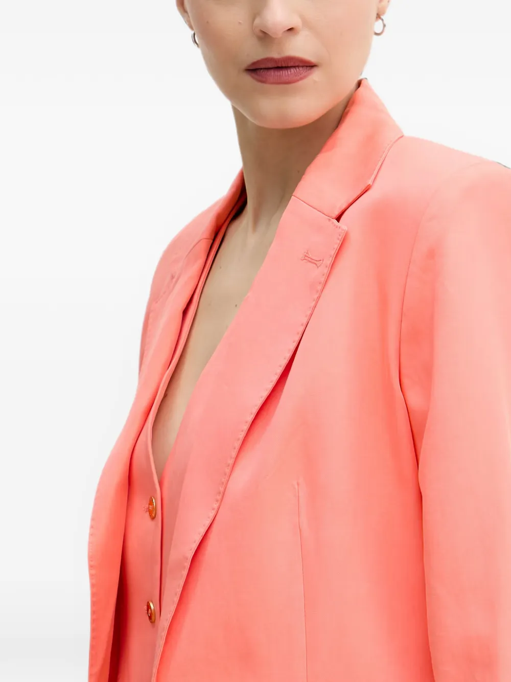 Lola Casademunt Blazer met bewerkte revers Oranje