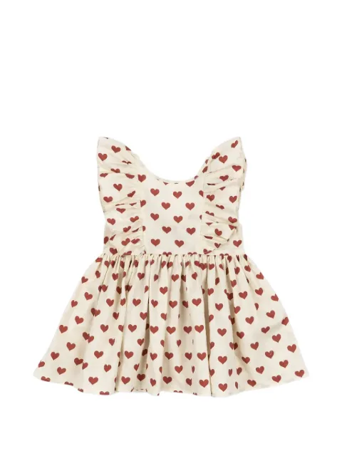 Konges Sløjd Cianna heart-print ruffled dress