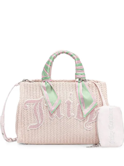 Juicy Couture bead-embellished scarf-detail tote bag