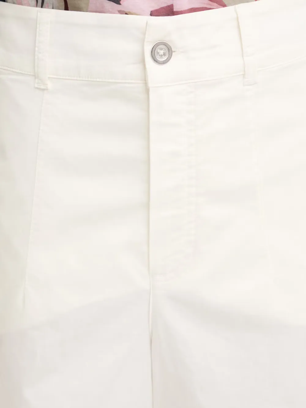 Marc Aurel Broek met knoopsluiting Wit