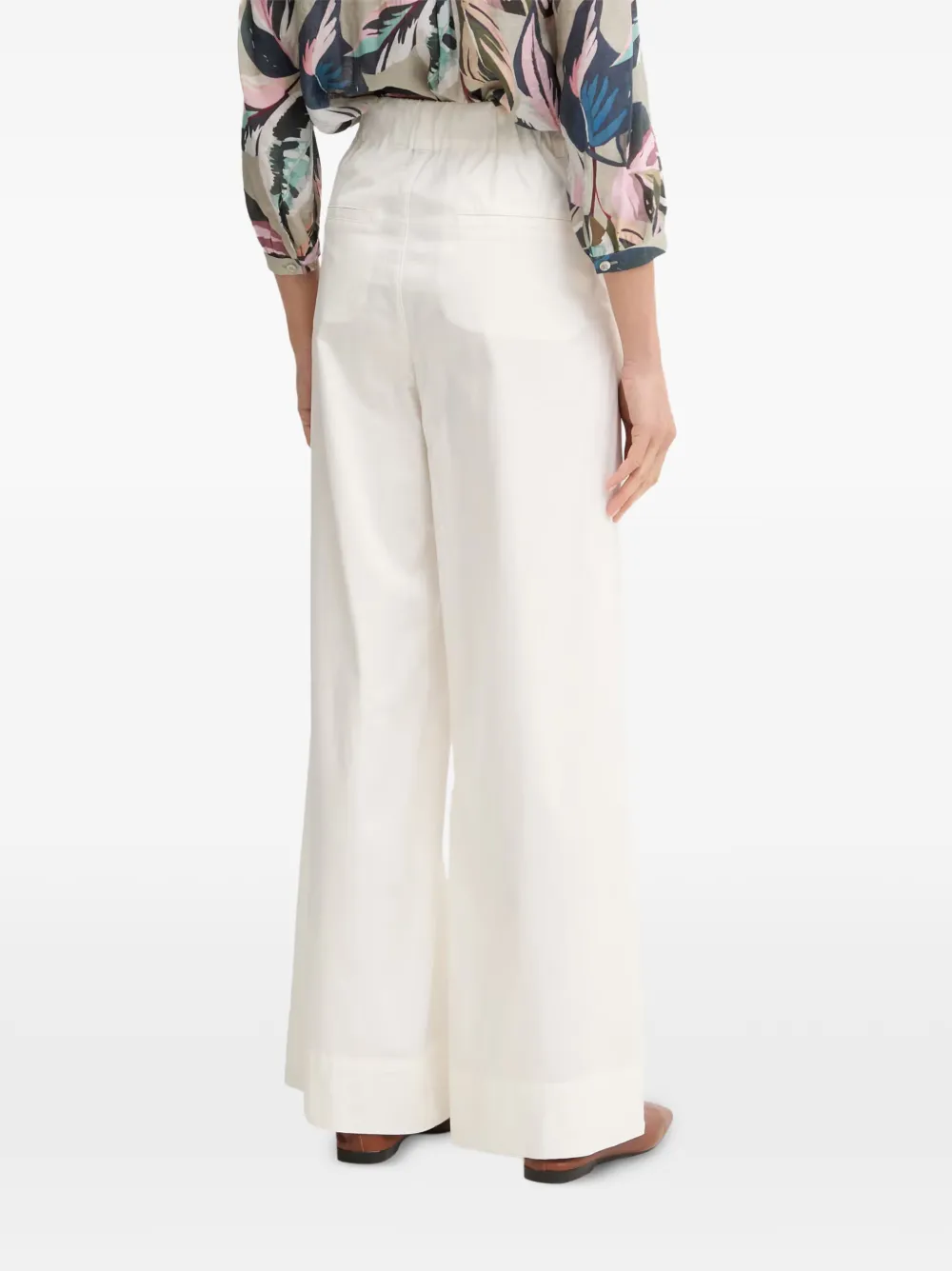 Marc Aurel Broek met knoopsluiting Wit
