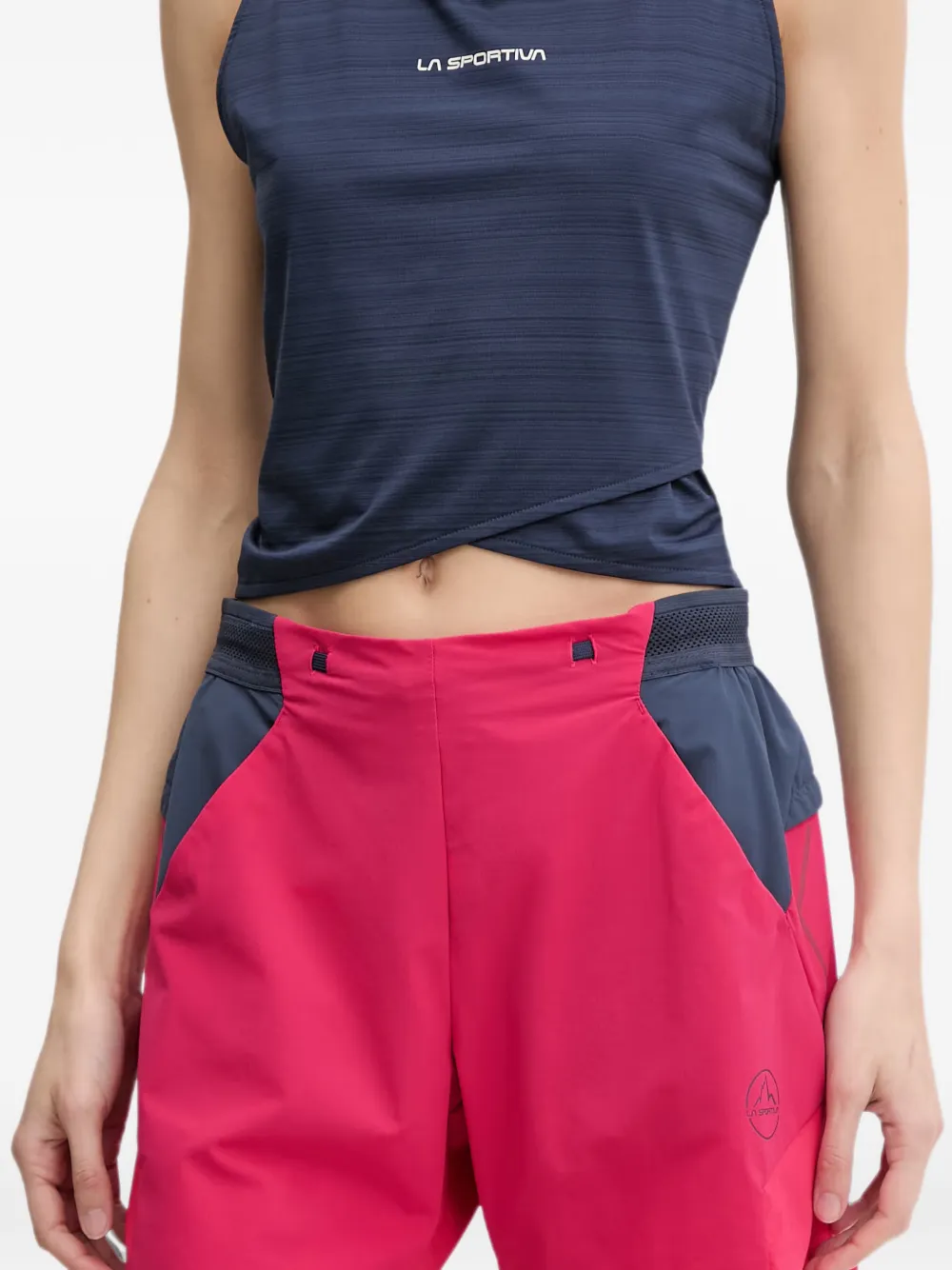 La Sportiva Trail Guard logo-print panelled shorts Roze