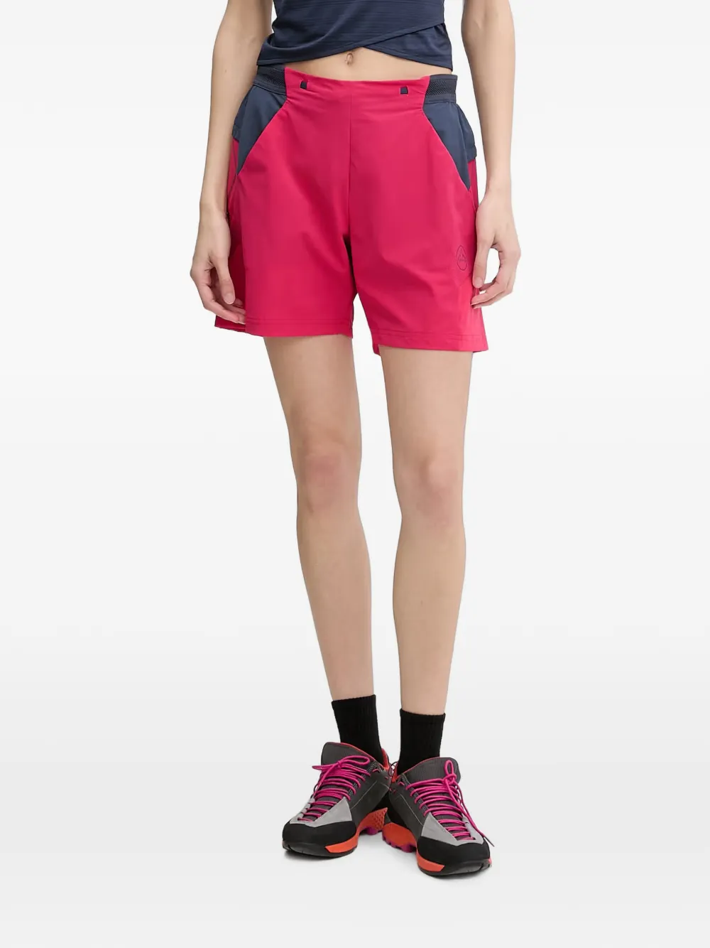 La Sportiva Trail Guard logo-print panelled shorts - Rosa