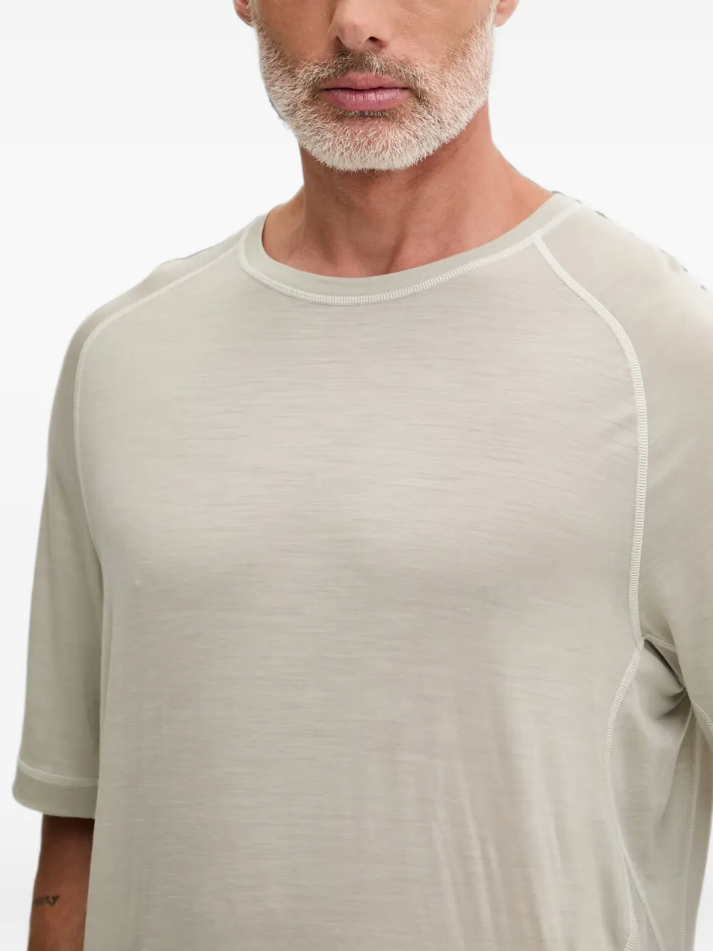 Mammut x Hiking Patrol T-shirt met raglanmouwen en logo-patch Beige