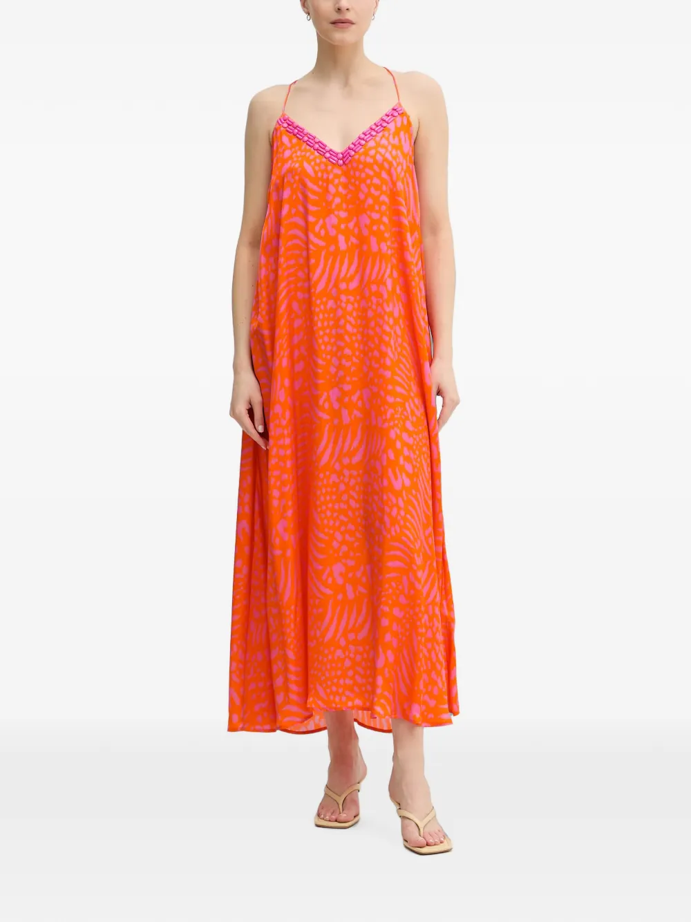 Lola Casademunt bead-embellished maxi dress · L
