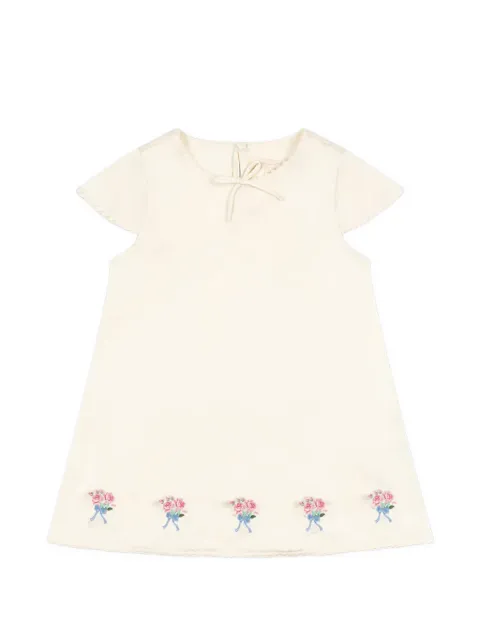 Konges Sløjd Sheeny embroidered scalloped-edge dress