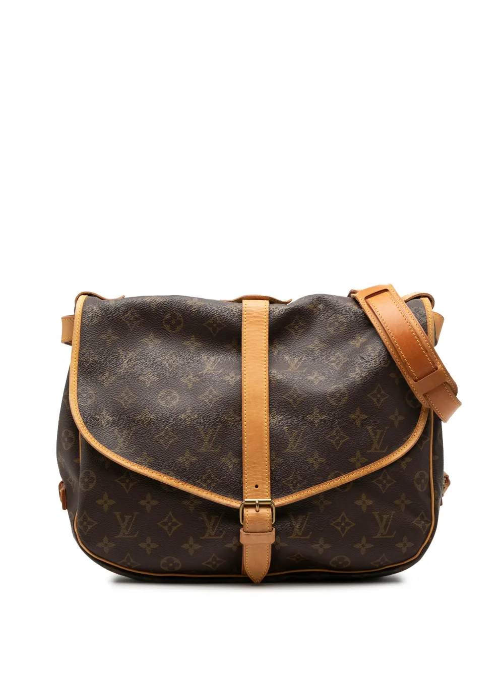 Louis Vuitton Pre-Owned Borsa a tracolla Saumur 35 con monogramma 1992 - Marrone